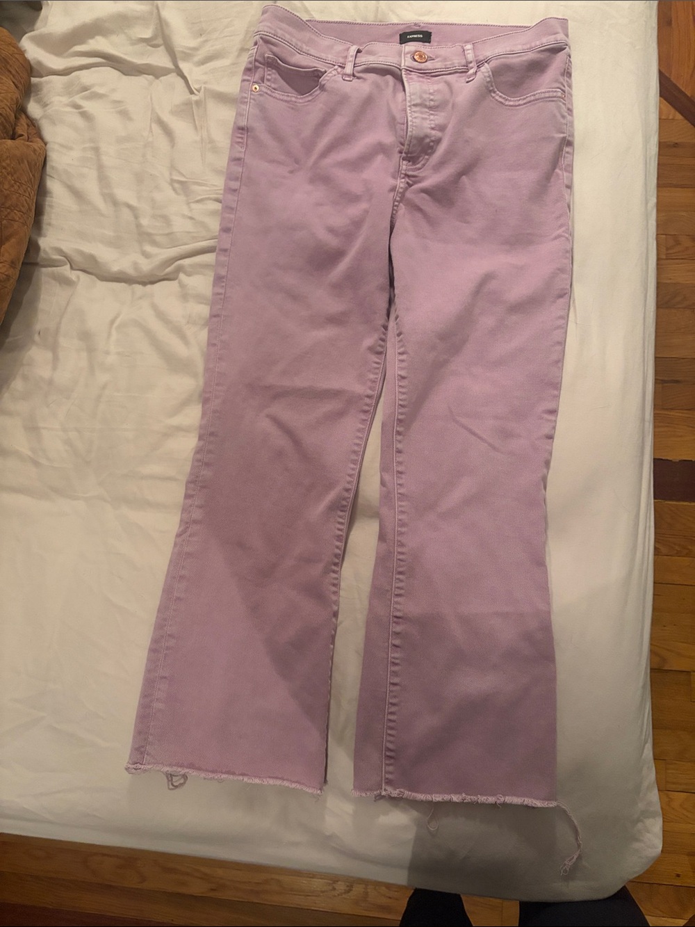 Express Lavender Flare Jeans